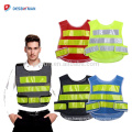 Black Light Weight Breathable Fabric Reflective Mesh Safety Vest Waistcoat With Reflective Stripes